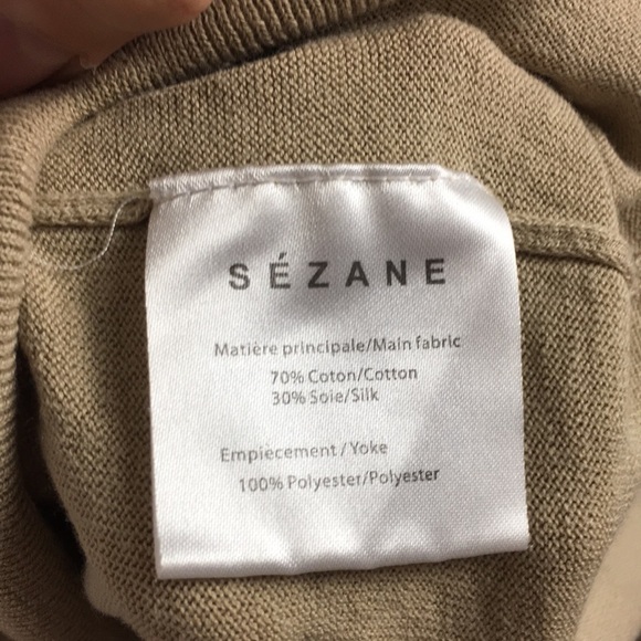 SEZANE Sweater Lace Beige Tie - Picture 6 of 8